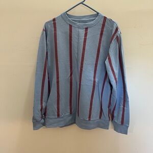 Original Use Blue Sweater with Red Stripes